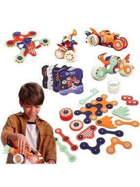 Clixo Space Mission Glow Pack 30 Pcs Magnetic Flexible Building Educational Toy